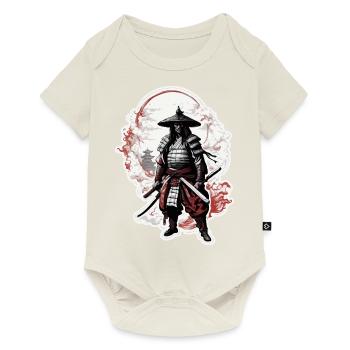 Samouraï / Japonais / Harakiri / Katana / Homme - Body à manches courtes Premium Bébé - blanc cassé - Devant