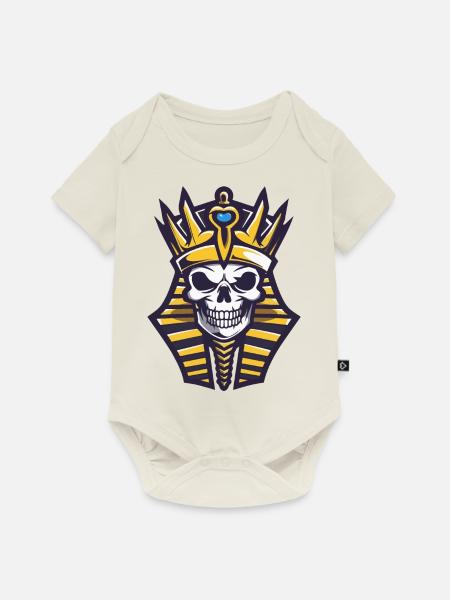 Pharao Totenkopf - Baby Premium Kurzarmbody - Naturweiß