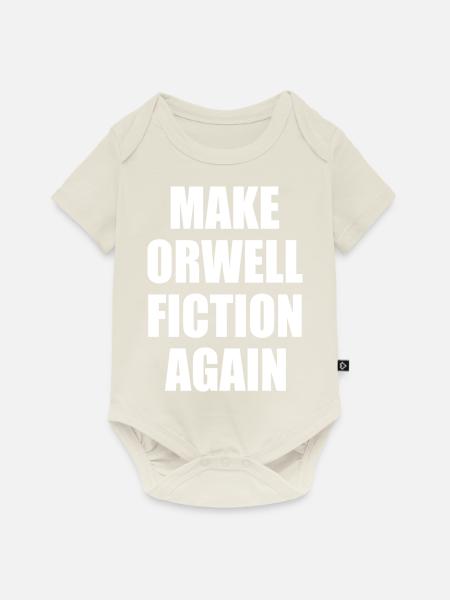 make orwell fiction again - Baby Premium Kurzarmbody - Naturweiß