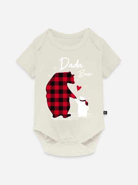 Dada Bear - Baby Premium Kurzarmbody - Naturweiß