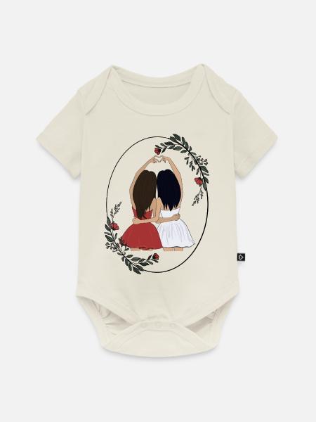 Beste Freundin - Baby Premium Kurzarmbody - Naturweiß