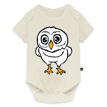 Owl Bird Eagle Owl Night Bird Barn Owl Owl Comic - Baby Premium short-sleeve bodysuit - off white - Front