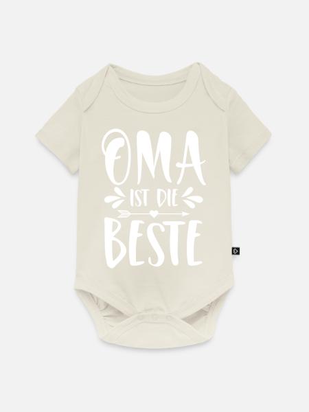 Oma ist die Beste - Baby Premium Kurzarmbody - Naturweiß