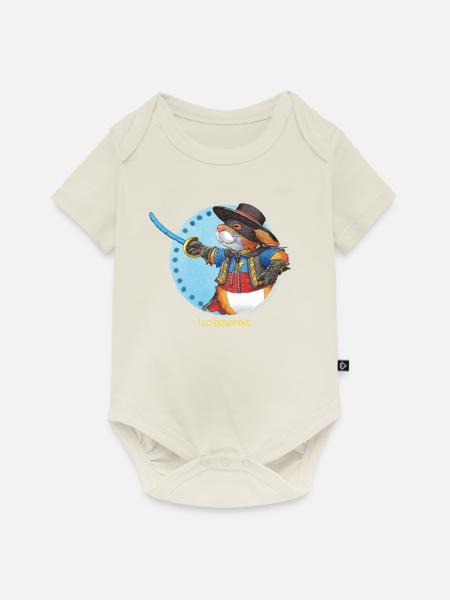 Leo Lausemaus Kostüm Fasching - Baby Premium Kurzarmbody - Naturweiß