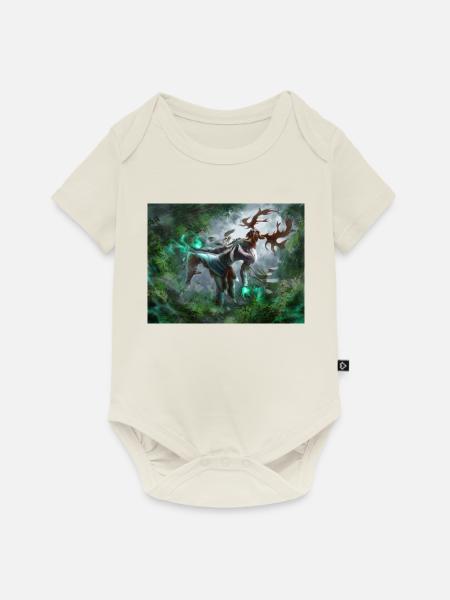 Hirschgott Waldgeist Magie - Baby Premium Kurzarmbody - Naturweiß