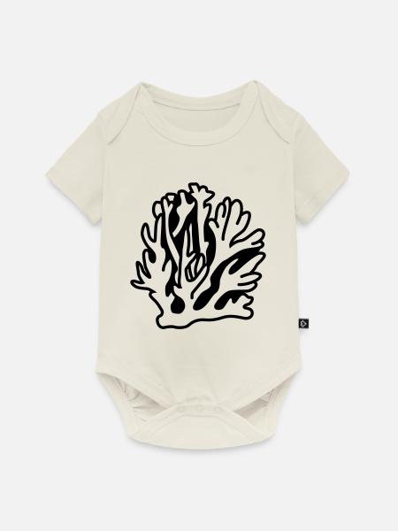 Korale ozean - Baby Premium Kurzarmbody - Naturweiß
