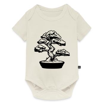 Tree Bonsai Symbol - Baby Premium short-sleeve bodysuit - off white - Front
