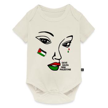 Save gaza free palestine women - Baby Premium short-sleeve bodysuit - off white - Front