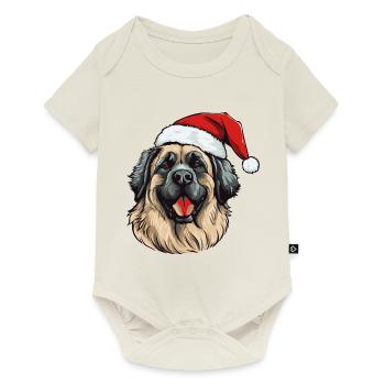 Leonberger Dog Christmas Portrait Xmas - Baby Premium short-sleeve bodysuit - off white - Front