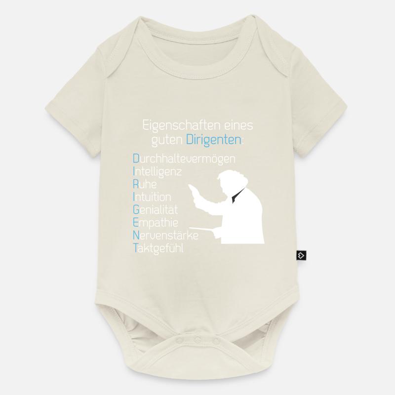 Eigenschaften eines Dirigenten Chor Chorsingen - Baby Premium Kurzarmbody - Naturweiß
