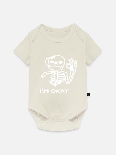 I'm Okay - Baby Premium Kurzarmbody - Naturweiß
