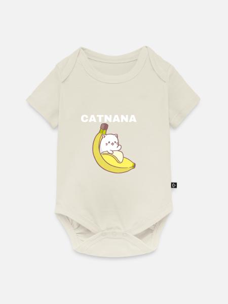 Catnana - Baby Premium Kurzarmbody - Naturweiß
