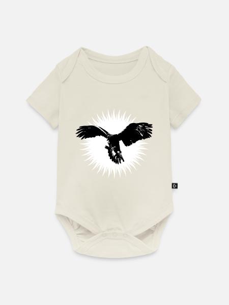 eagle - Baby Premium Kurzarmbody - Naturweiß