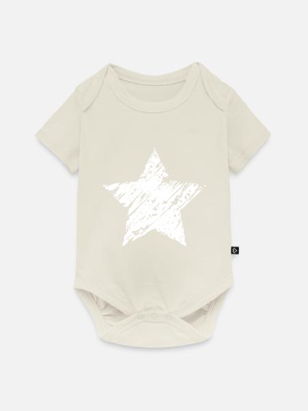 White Star - Baby Premium Kurzarmbody - Naturweiß