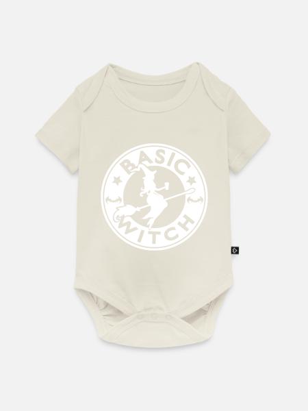 Kaffee Hexe - Baby Premium Kurzarmbody - Naturweiß