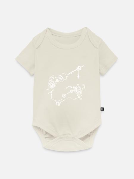 Turbolader Explosionszeichung Aufbau Boost - Baby Premium Kurzarmbody - Naturweiß