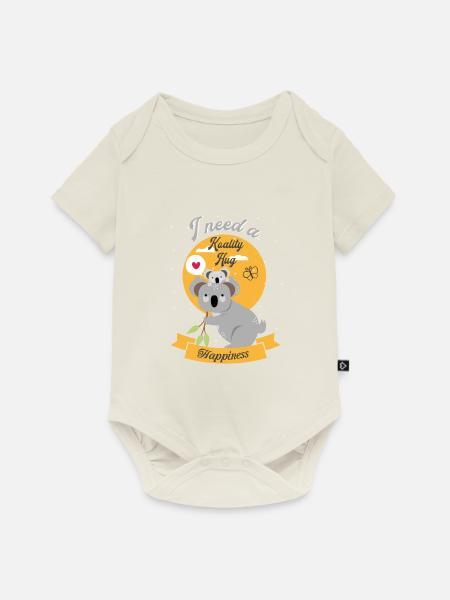Niedliches Koala Design - Baby Premium Kurzarmbody - Naturweiß