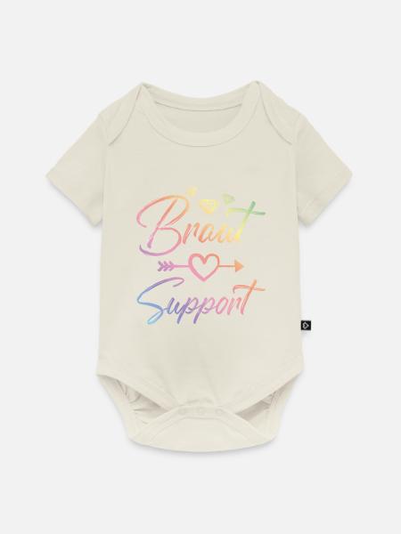 braut support herz diamant - Baby Premium Kurzarmbody - Naturweiß