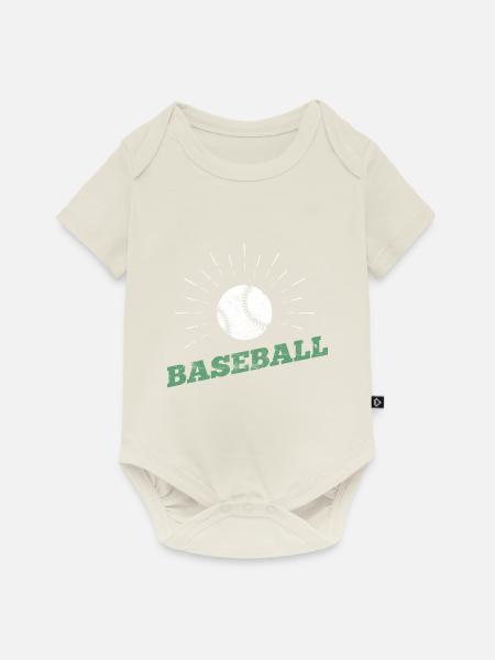 Baseball Sport Logo - Baby Premium Kurzarmbody - Naturweiß