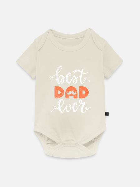 Bester Papa - Baby Premium Kurzarmbody - Naturweiß