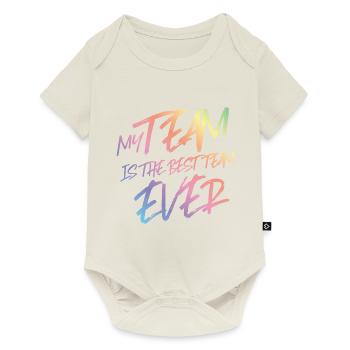 équipe la plus colorée - Body à manches courtes Premium Bébé - blanc cassé - Devant