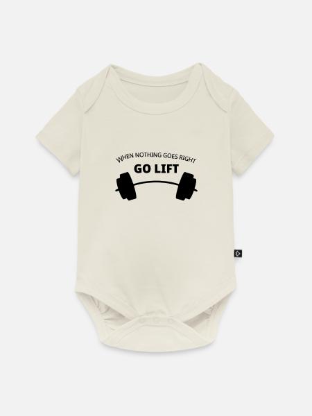 Geh trainieren - Baby Premium Kurzarmbody - Naturweiß