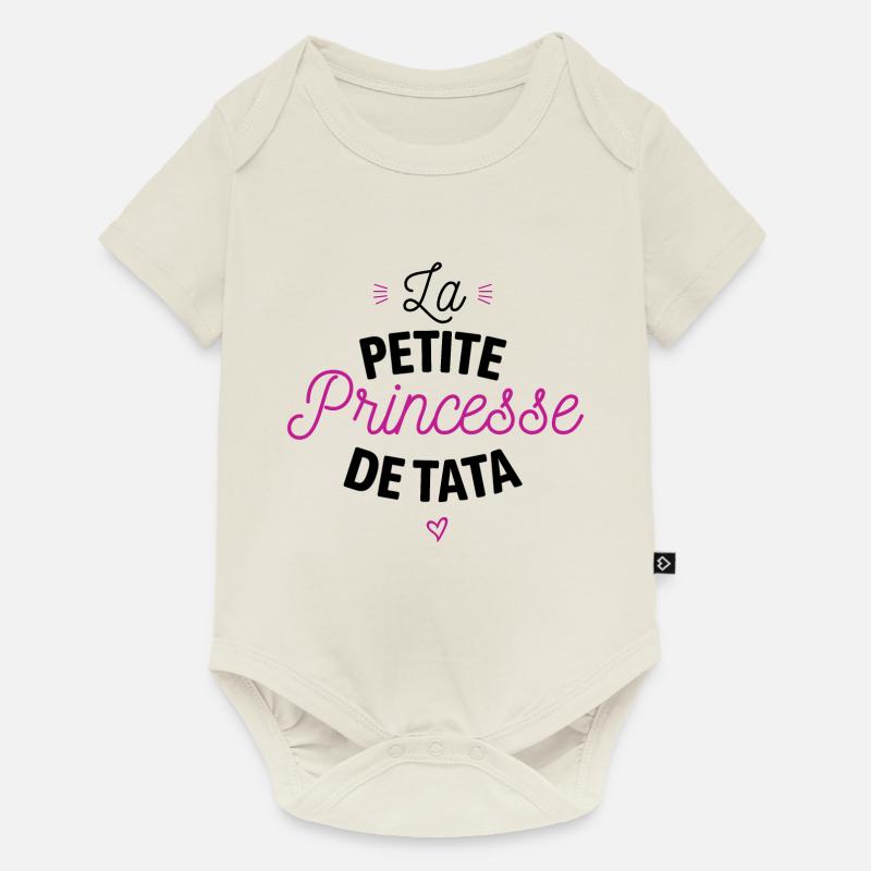 Princesse de tata - Body à manches courtes Premium Bébé - blanc cassé