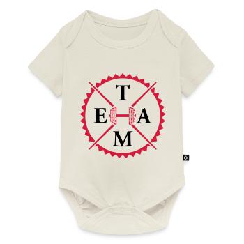 dumbbell gym team - Baby Premium short-sleeve bodysuit - off white - Front