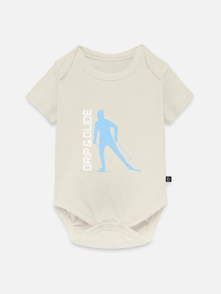 Grip & Glide - Baby Premium Kurzarmbody - Naturweiß