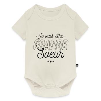 Je vais être grande sœur - Body à manches courtes Premium Bébé - blanc cassé - Devant