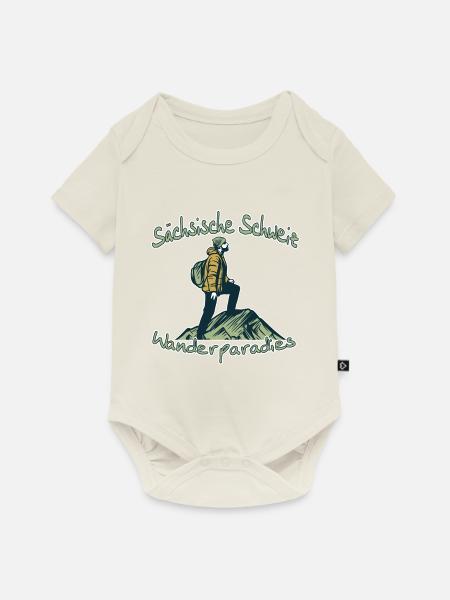 Wanderparadies Sächsische Schweiz - Baby Premium Kurzarmbody - Naturweiß