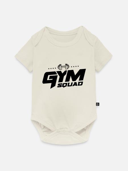 Gym Squad Team Fitness - Baby Premium Kurzarmbody - Naturweiß