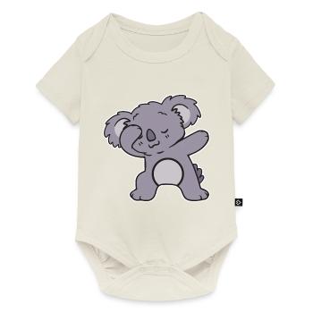 Cute Dabbing Koala - Baby Premium Kurzarmbody - Naturweiß - Vorne