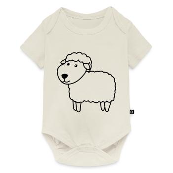 Sheep Comic Animal - Baby Premium short-sleeve bodysuit - off white - Front