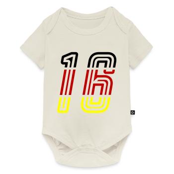 16 Symbole numérique Allemagne - Body à manches courtes Premium Bébé - blanc cassé - Devant