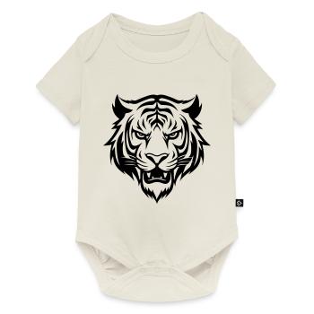 Tête de tigre - Body à manches courtes Premium Bébé - blanc cassé - Devant