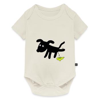 Dog pees dogs - Baby Premium short-sleeve bodysuit - off white - Front