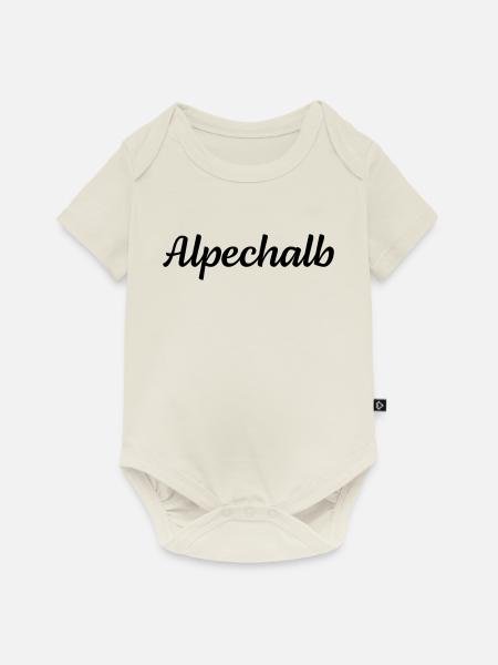 Alpechalb Schweiz Lustige Sprüche Tiere - Baby Premium Kurzarmbody - Naturweiß