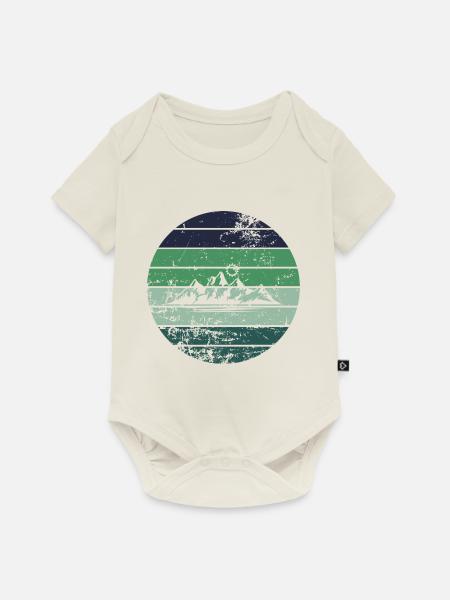 Berg - Baby Premium Kurzarmbody - Naturweiß
