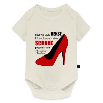 Der Schuh passt perfekt - Baby Premium Kurzarmbody - Naturweiß - Vorne