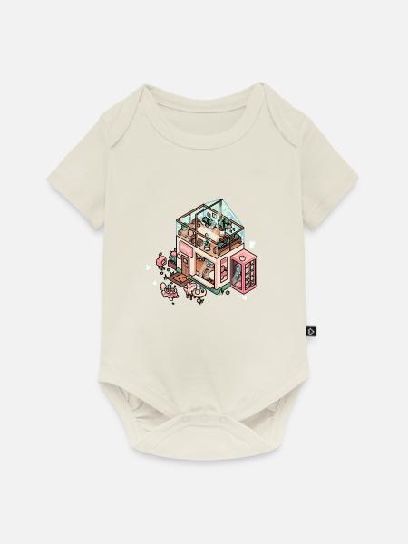 Spielzeug Erdbeer-café - Baby Premium Kurzarmbody - Naturweiß