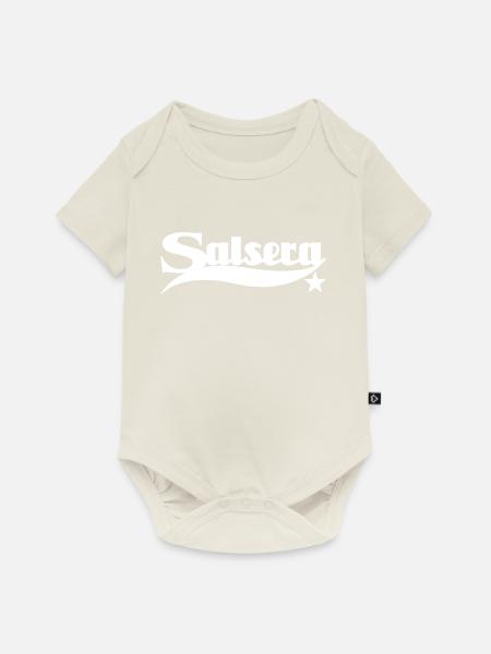Salsera Star - Salsa Dance Shirt - Baby Premium Kurzarmbody - Naturweiß