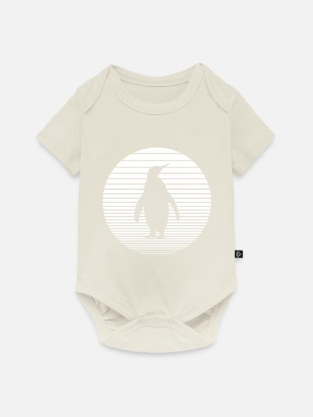 Pinguin - Baby Premium Kurzarmbody - Naturweiß