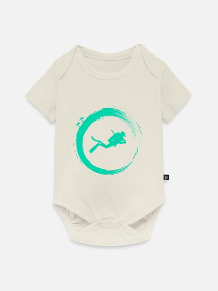 Diving - Baby Premium Kurzarmbody - Naturweiß