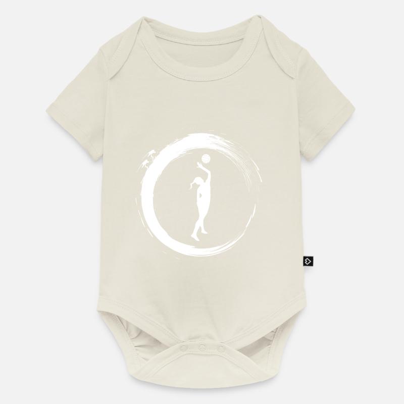 Beach volley - Body à manches courtes Premium Bébé - blanc cassé