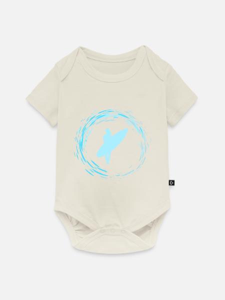 Surfergirl - Baby Premium Kurzarmbody - Naturweiß