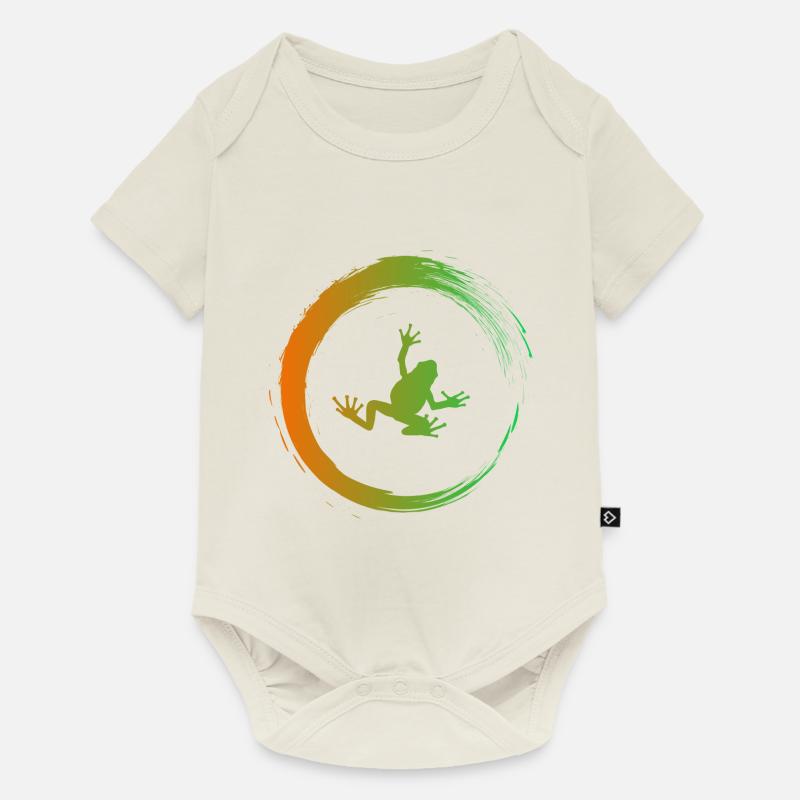 Frosch - Baby Premium Kurzarmbody - Naturweiß