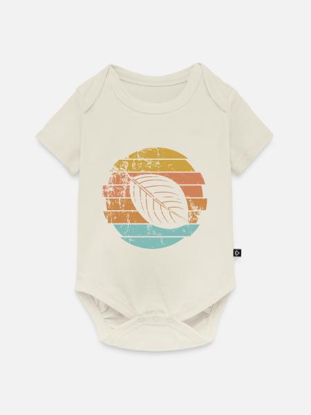 Blatt - Baby Premium Kurzarmbody - Naturweiß