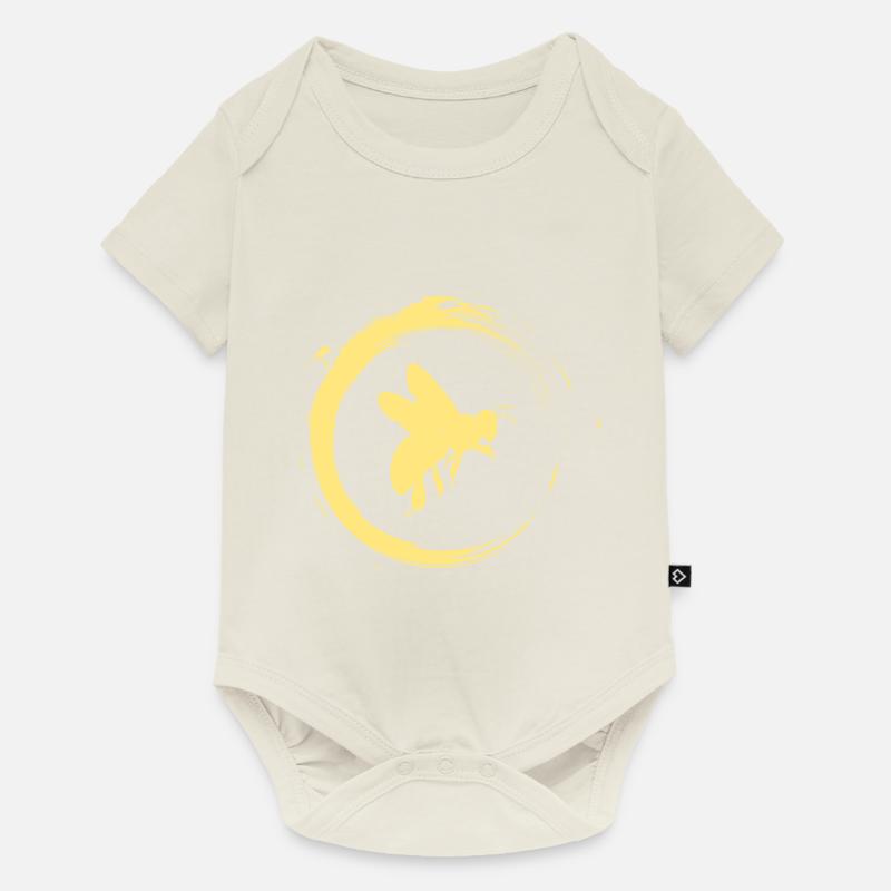 abeille - Body à manches courtes Premium Bébé - blanc cassé