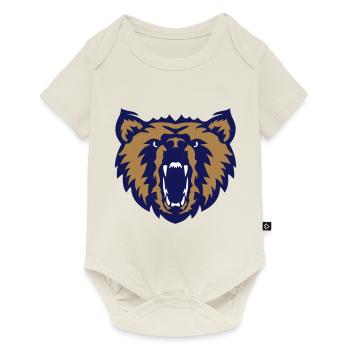 Bärengesicht Club Logo - Baby Premium Kurzarmbody - Naturweiß - Vorne